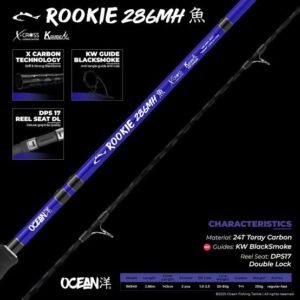 Caña Ocean Rookie 286 Spinning Carbono 20-80g