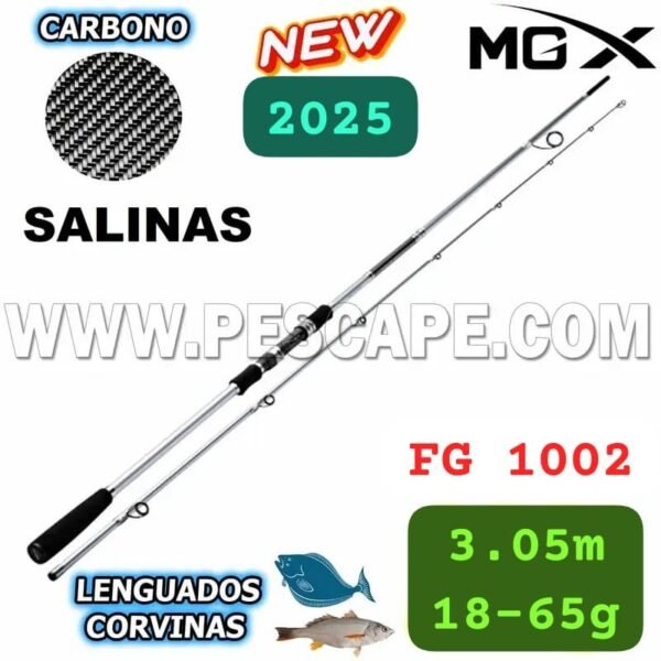 Caña Mgx Salinas FG 1002 3.05m 18-65g Fibra de Carbono Spinning