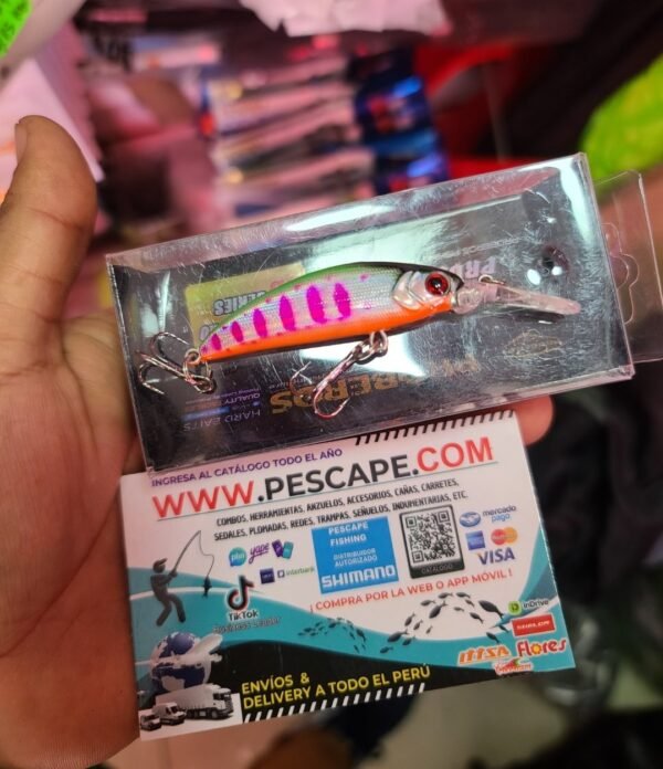 Señuelo para trucha PROBEROS 3D Hard Baits Pro Ríos Lagunas Orange Green