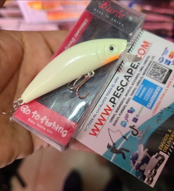 Señuelo para trucha PROBEROS 3D Hard Baits Pro Ríos Lagunas White