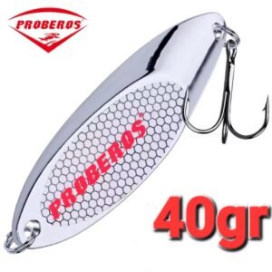Cuchara Proberos para corvinas lenguados 40gr Metal Duro Gris Plateado