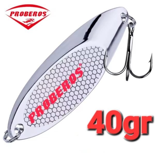 Cuchara Proberos para corvinas lenguados 40gr Metal Duro Gris Plateado