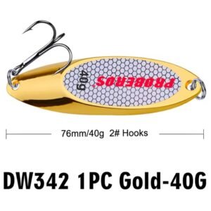 Cuchara Proberos para corvinas lenguados 40gr Metal Duro Dorado