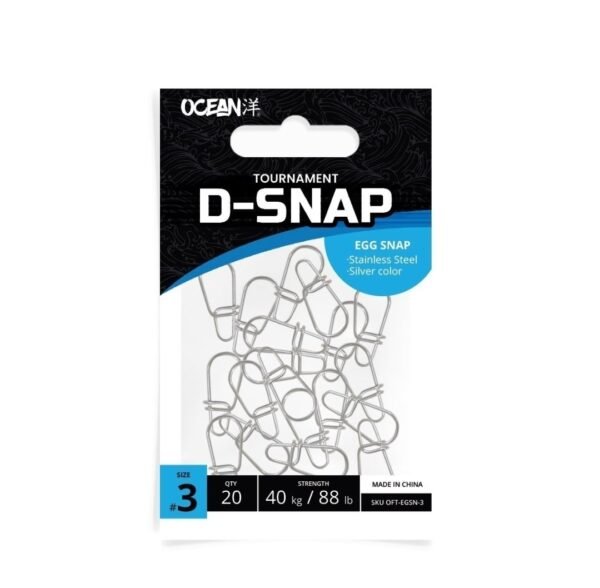 Bolsa de Snap Ocean Egg Duolock #3 Silver 20pcs