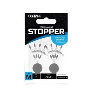 Bolsa de Stopper Ocean Space Bean Olive con Perlas y Sacavueltas M x 2 set / Black