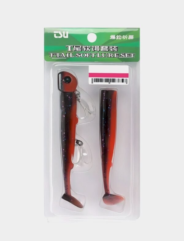 Vinilo Tsurinoya T-Tail Soft Lure Set 35 g x 11 cm Edición Limitada ColorC