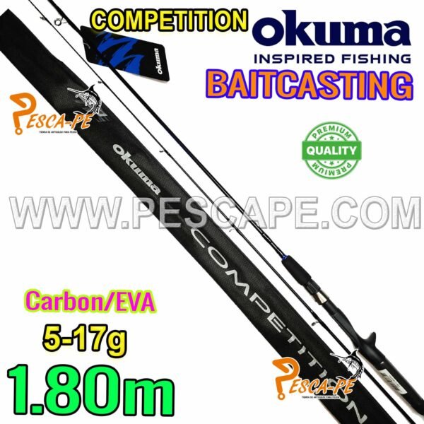Caña OKUMA BaitCasting Competition Carbono 5-17gr EVA 1.80m