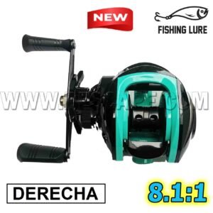 CARRETE BAITCASTING LURE FISHING REEL 5KG ANODIZADO - DERECHA