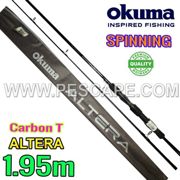 Caña OKUMA Altera 1.95m Carbono 24T Spinning 25-70gr Laguna Río