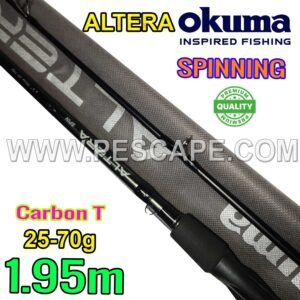Caña OKUMA Altera 1.95m Carbono 24T Spinning 25-70gr Laguna Río