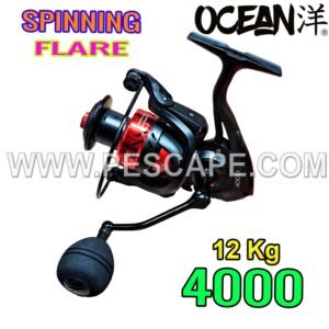 Carrete Spinning Ocean Flare 4000 12Kg Red | IND PACK