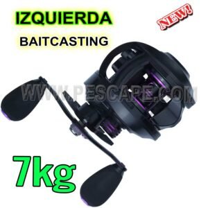Carrete de pesca Baitcasting AF2000 Metal Grafito Izquierda 7kg