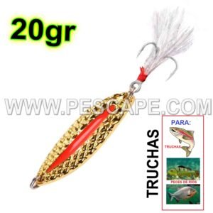 Cuchara de pesca Truchas Lagunas Ovalado Metal duro 20g Color2