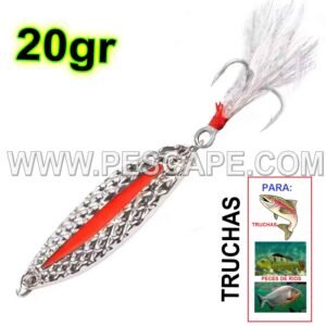 Cuchara de pesca Truchas Lagunas Ovalado Metal duro 20g Color1