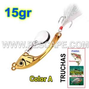 Cuchara para Truchas Metal VIB de Pesca giratorios vibratoria Spinner Crankbait Color1