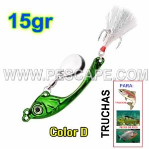 Cuchara para Truchas Metal VIB de Pesca giratorios vibratoria Spinner Crankbait Color4