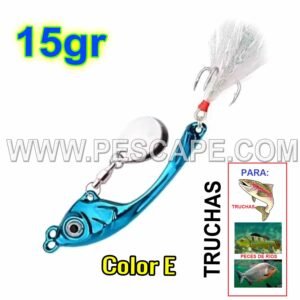 Cuchara para Truchas Metal VIB de Pesca giratorios vibratoria Spinner Crankbait Color5