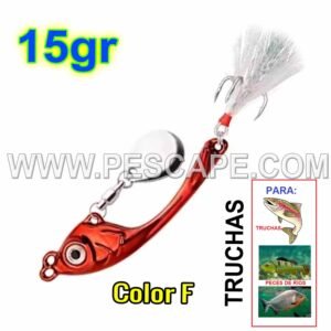 Cuchara para Truchas Metal VIB de Pesca giratorios vibratoria Spinner Crankbait Color6