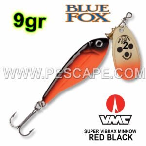 Spinner Blue Fox Super Vibrax Minnow 9gr VMC BFMSV2 SRB Red Black ORIGINAL