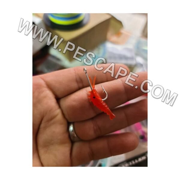 Señuelo artificial mini krill para tramboyos silicona camaroncitos 100pcs Rojo - Imagen 2