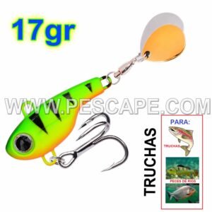 Spinner para truchas Mini VIB con cuchara Crankbait Spinner 17g Color1
