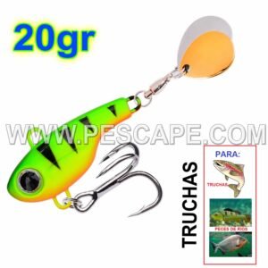 Spinner para truchas Mini VIB con cuchara Crankbait Spinner 20g Color5