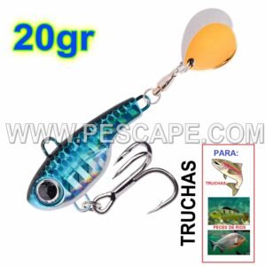 Spinner para truchas Mini VIB con cuchara Crankbait Spinner 20g Color4