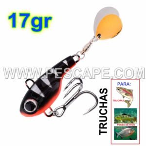 Spinner para truchas Mini VIB con cuchara Crankbait Spinner 17g Color3