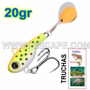 Spinner para truchas Mini VIB con cuchara Crankbait Spinner 20g Color2