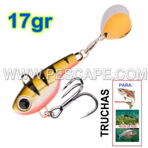 Spinner para truchas Mini VIB con cuchara Crankbait Spinner 17g Color5