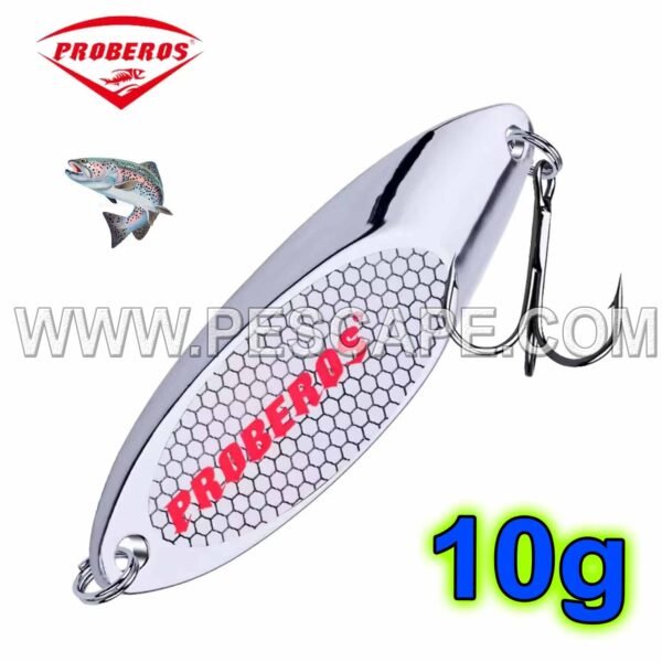 Cuchara PROBEROS Metal duro pesca de trucha lentejuelas Lagunas Ríos 10g