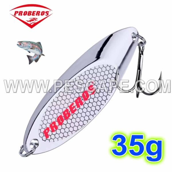 Cuchara PROBEROS Metal duro pesca de trucha lentejuelas Lagunas Ríos 35g
