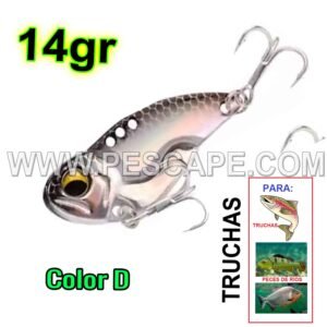 cuchara vibratoria Spinner Señuelo de pesca Metal VIB Crankbait Color4