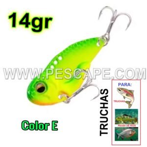 cuchara vibratoria Spinner Señuelo de pesca Metal VIB Crankbait Color5