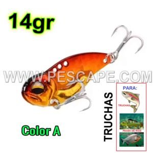 cuchara vibratoria Spinner Señuelo de pesca Metal VIB Crankbait Color1