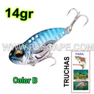 cuchara vibratoria Spinner Señuelo de pesca Metal VIB Crankbait Color2