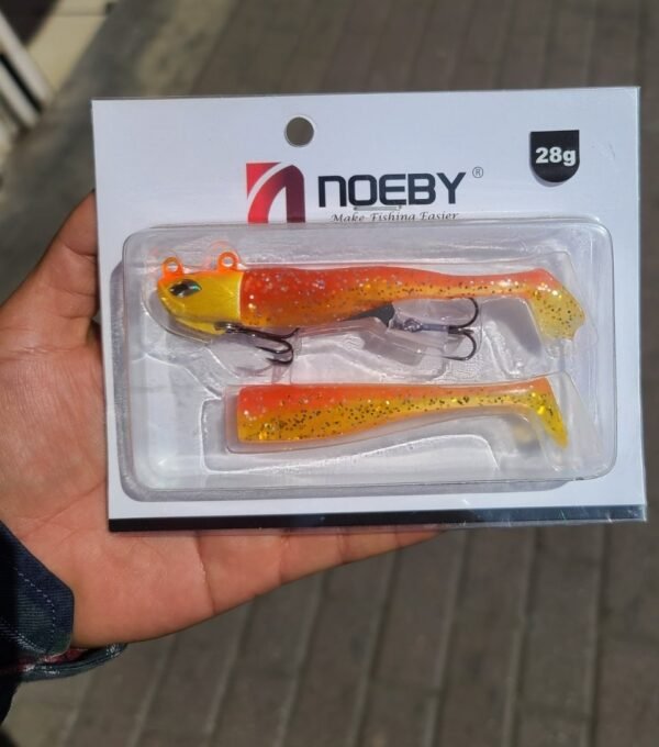 Vinilo Noeby T-Tail 28g Naranja para corvina lenguados