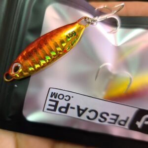 jig metálico para lagunas truchas 15gr naranja modelo DUO