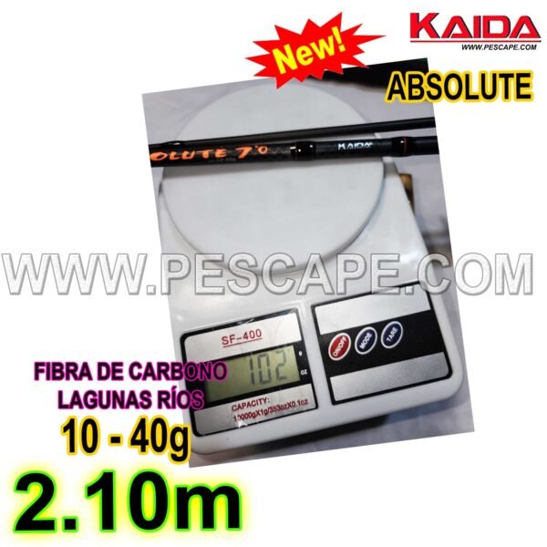 CAÑA KAIDA ABSOLUTE 2.10m Carbono SPINNING 10-40gr - Imagen 3