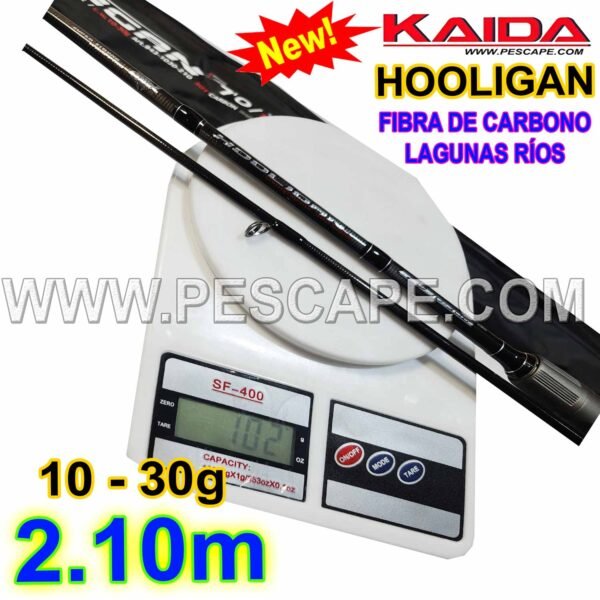 CAÑA KAIDA HOOLIGAN 2.10m SPINNING 10-30gr Laguna Ríos - Imagen 3