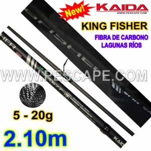CAÑA KAIDA KINGFISHER 2.10m SPINNING 5-20gr Carbono Lagunas Ríos