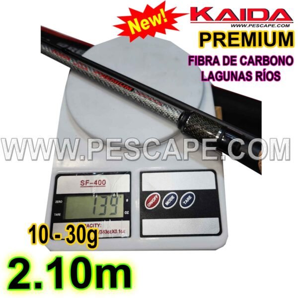 CAÑA KAIDA PREMIUM 2.10m 10-30gr SPINNING Truchas Lagunas Ríos - Imagen 3