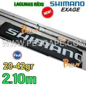 CAÑA SHIMANO EXAGE 2.10m Fibra de Carbono 20-42g Anillas Fuji Lagunas Ríos