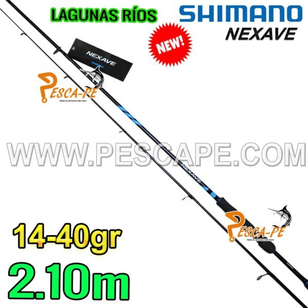 CAÑA SHIMANO Nexave Spinning 2.10m Carbono Heavy 14-40g Lagunas Ríos