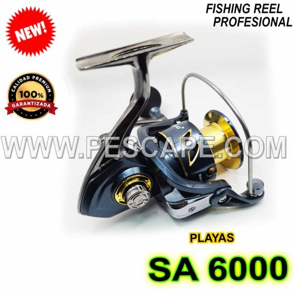 CARRETE DEUKIO SA-6000 SPINNING METAL PROFESIONAL 12KG GRAFITO | IND. PACK - Imagen 3