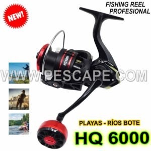 CARRETE FISHING REEEL PROFESIONAL HQ 6000 METAL SPINNING | IND. PACK