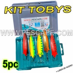 KIT DE cuchara TOBYS 15g (5pcs) + Estuche Para Lagunas Ríos