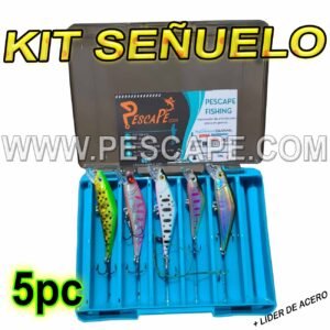 Kit de Señuelos Duros (5pcs) + Estuche Para Truchas Lagunas Ríos