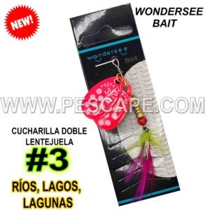 MARIPOSA WONDERSEE BAIT DOBLE CUCHARILLA TRUCHAS LAGUNAS RÍOS ALTA CALIDAD #3 COLOR4