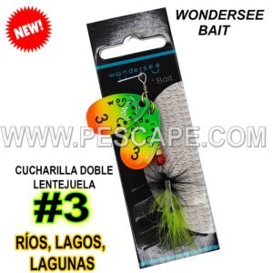 MARIPOSA WONDERSEE BAIT DOBLE CUCHARILLA TRUCHAS LAGUNAS RÍOS ALTA CALIDAD #3 COLOR5